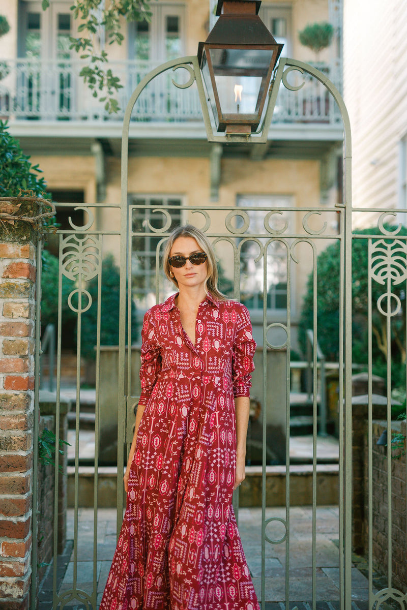 The JA Shirt Dress - Cranberry Loon Patchwork