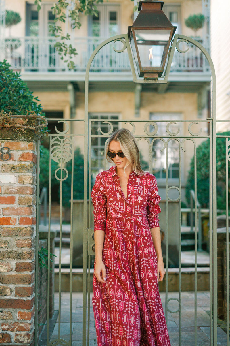 The JA Shirt Dress - Cranberry Loon Patchwork