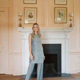 Sleeveless Metallic Tunic Top - Silver