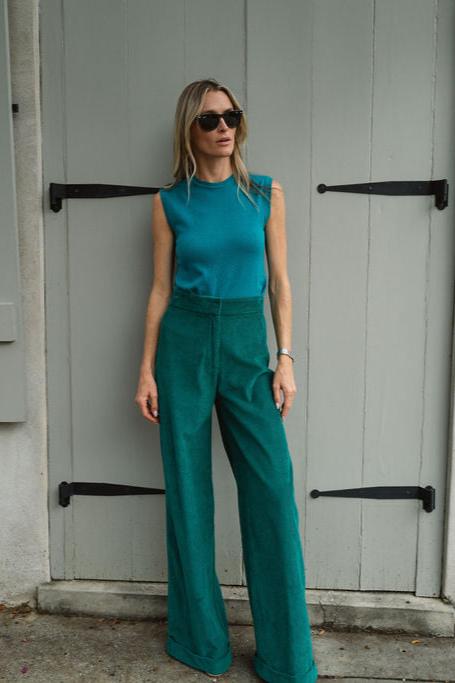 Julia Pant Cord - Verdigris