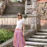 Circle Skirt Poplin - Orchid Palazzo Tile