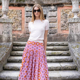 Circle Skirt Poplin - Orchid Palazzo Tile