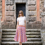 Circle Skirt Poplin - Orchid Palazzo Tile