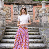 Circle Skirt Poplin - Orchid Palazzo Tile