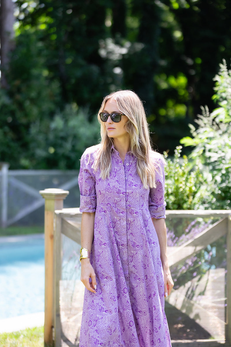 The JA Shirt Dress - Orchid Marbella