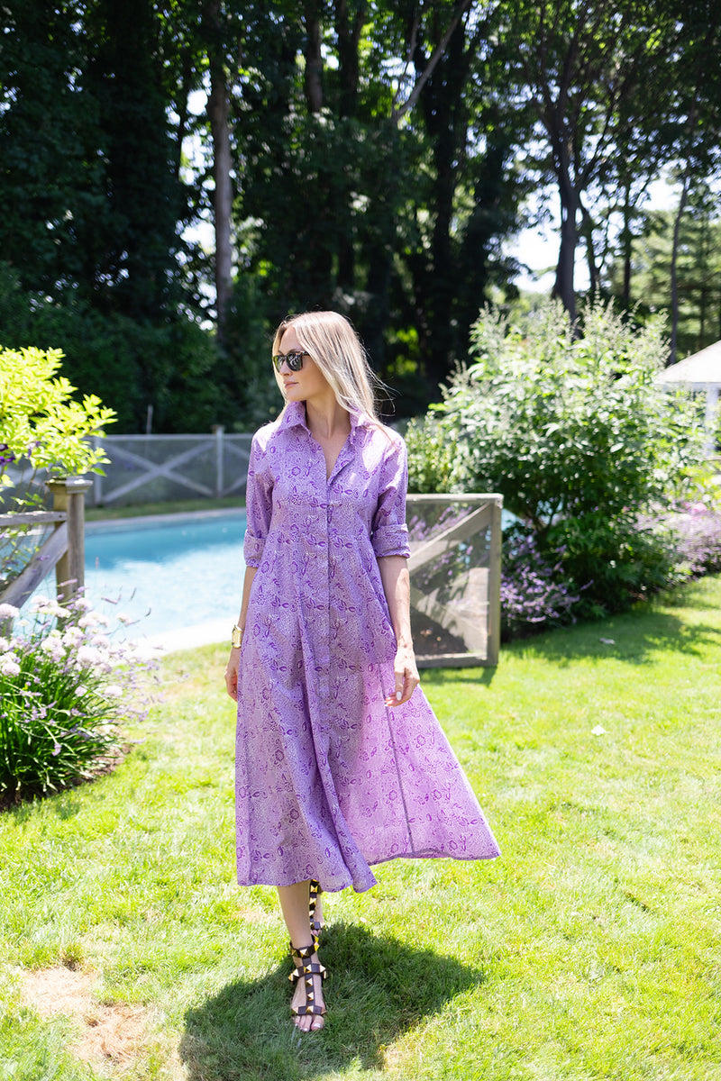 The JA Shirt Dress - Orchid Marbella