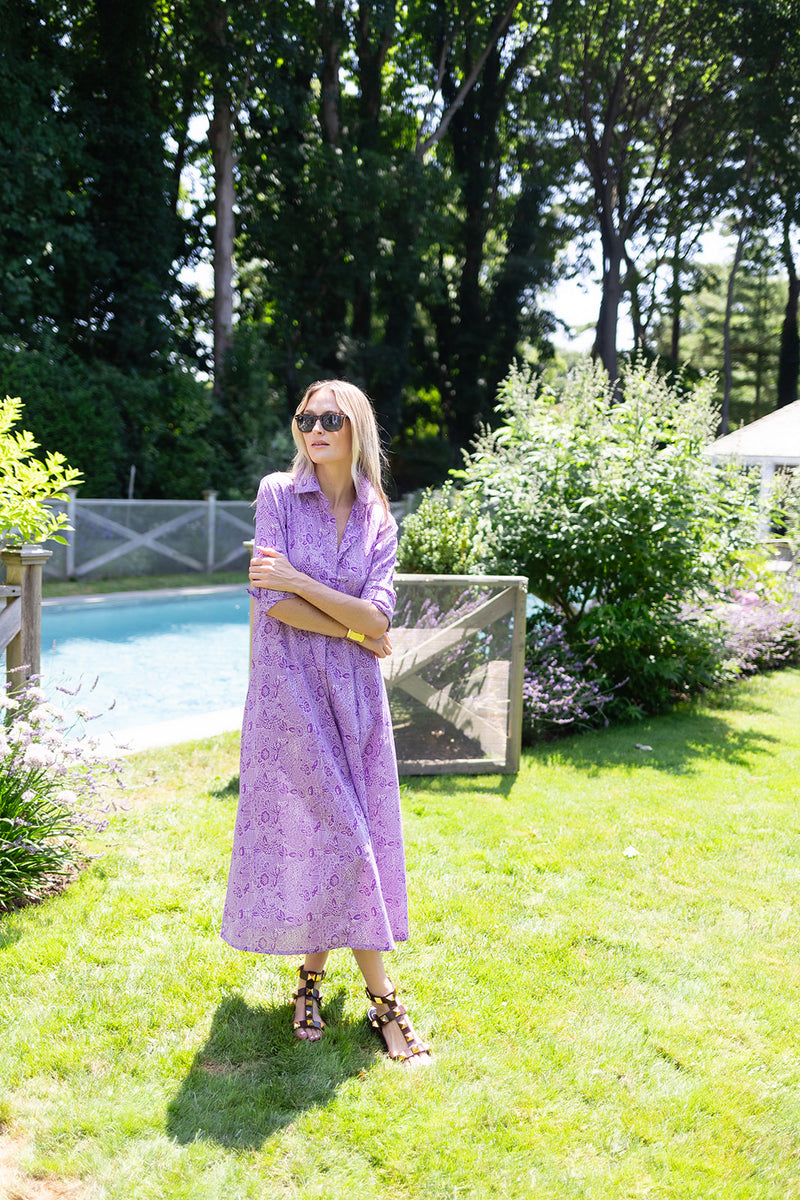 The JA Shirt Dress - Orchid Marbella