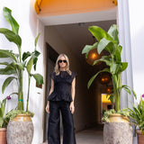 Ava Top Organza - Noir