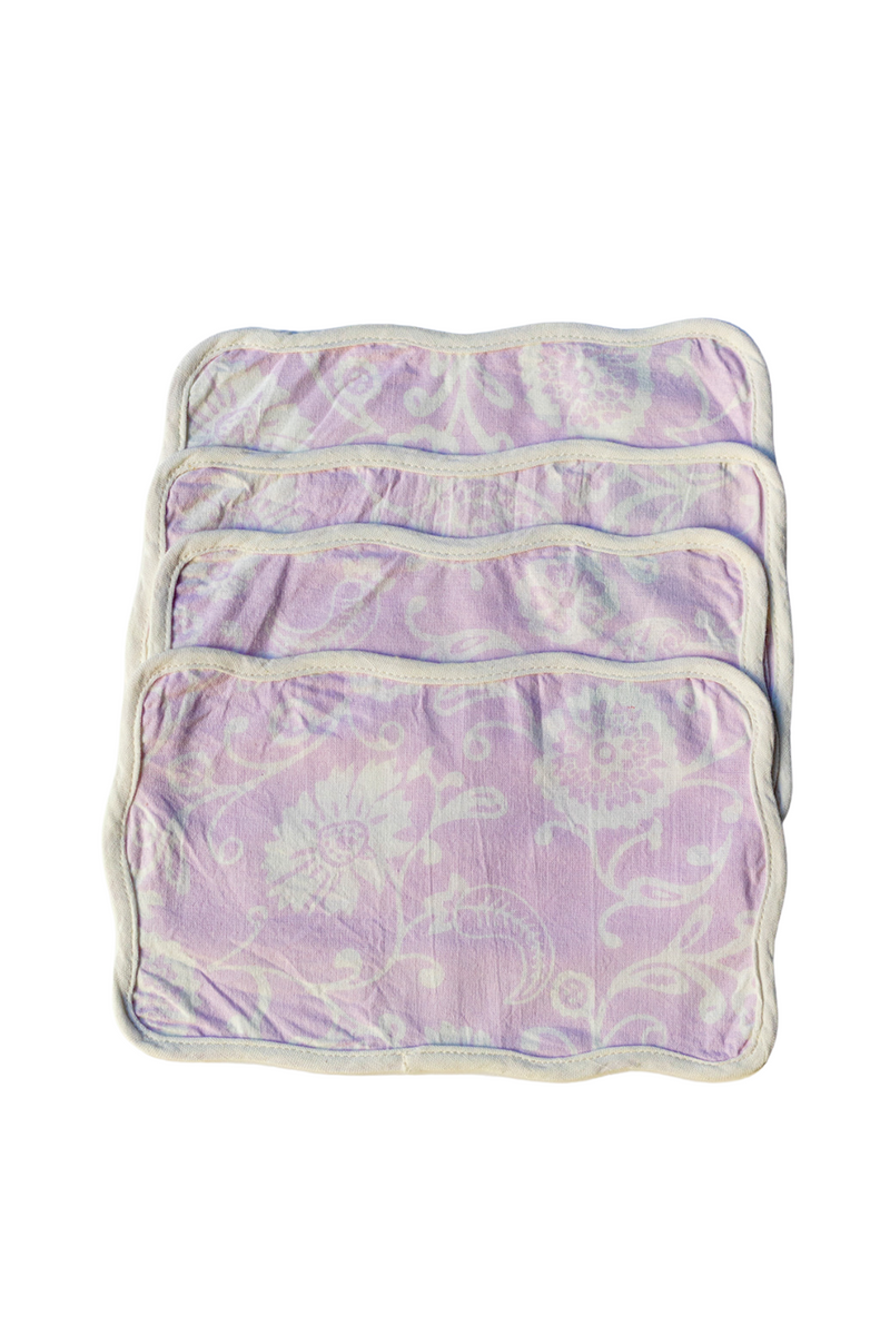 Lilac Petunia Scalloped Cocktail Napkins