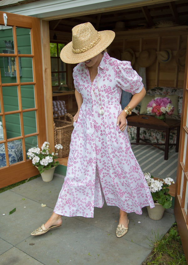 Julia Amory x Pamela Munson Short Sleeve Shirt Dress - Petal Clambake