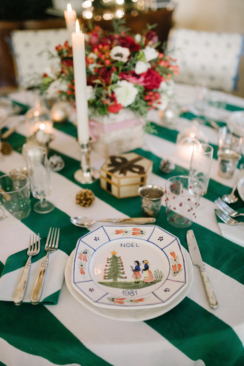 Fir Tree Cabana Stripe Tablecloth