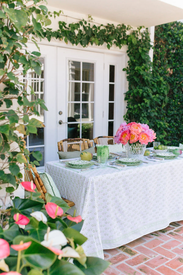 Celadon Gentle Flower Tablecloth