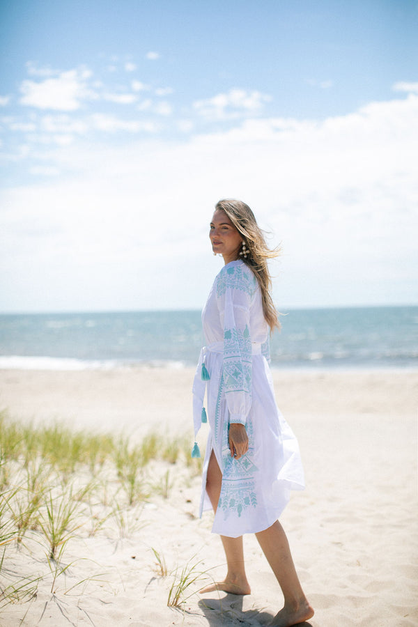 The Dunmore Dress - Nantucket Blue