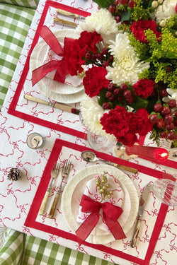 Red Bows Tablecloth